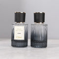 Wholesale Custom Thick Bottom 30 ml 50ml Round Luxury Empty Spray Perfume Bottle With Striped
