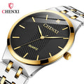 CHENXI New 055 Couple Watches Luxury Lovers Stainless Steel Waterproof Quartz Watch Women Dress Wristwatch Reloj Hombre
