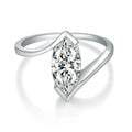 New Arrival 925 Silver Marquise Cut 1Ct White Moissanite Band Ring Marquise Cut Moissanite Diamond Ring