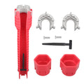 8 in 1 Flume Wrench Anti-slip Kitchen Sink Repair Tools Bathroom Faucet Assembly Key Plumbing Installation Wrench