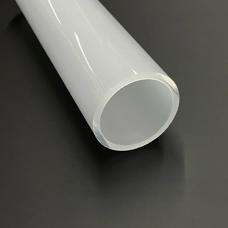 Plastic Clear Milky White Acrylic PMMA Round Tube Diffuser Cover Lamp Pipes for Wall Washer Lighting