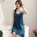 Hot Sale Spring Summer Cotton Pajamas Dress Women Loose Thin Casual Vest Sleeveless Pajamas Cotton Women Dress