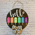 Summer Popsicle Wooden Door Sign  Foreign Trade Summer Wooden Crafts Hanging Sign Home Hangings