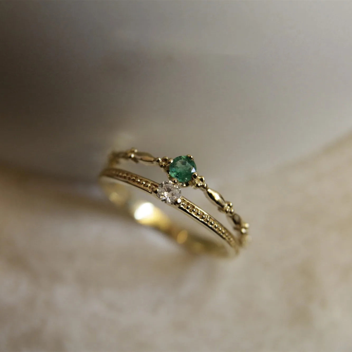 Luxury Europe Advanced Gold Plated 925 Sterling Silver Double Layered Zircon Diamond Engagement Finger Rings for Women Jewelry