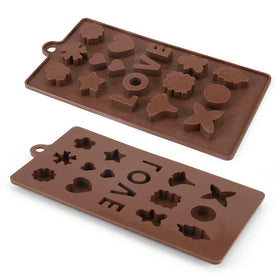 Valentine's Day LOVE Various Garnish Chocolate Moulds Silicone Candy Mold