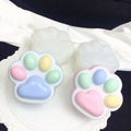 Mirror Flat Raised Cat Paw Storage Box Set Silicone Molds for Candle Making and Baking Making Soap Cake