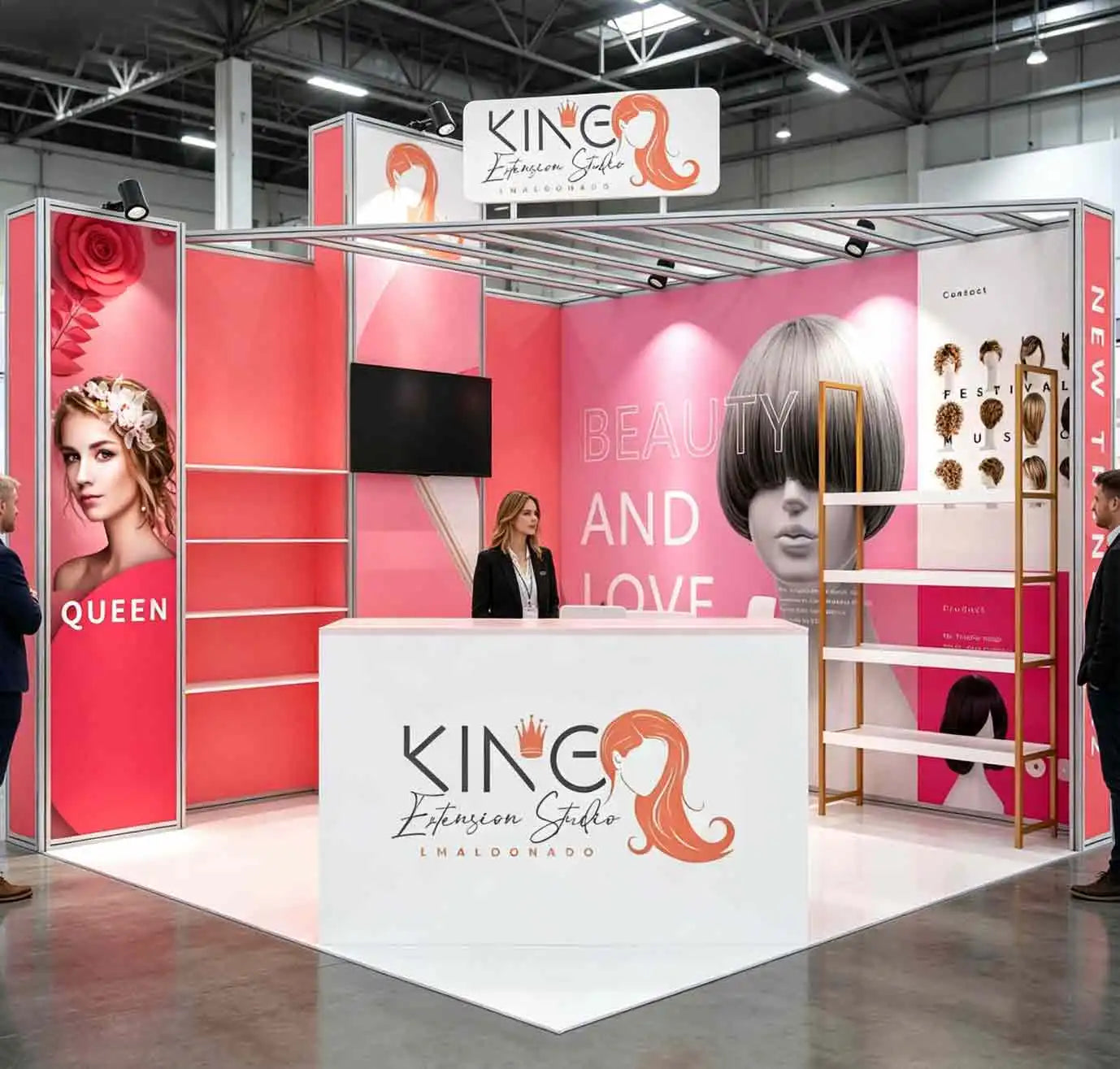 Customized Modular Exhibition Display Booth Lightweight Aluminum Frame with LED Backlit Fabric Pro Design Service