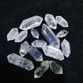 Healing Spiritual Rough Herkimer Diamond Energy Crystal Clear Quartz Mini Double Points Wand