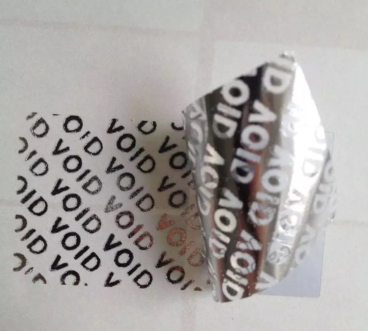 Fragile Material for Anti-Counterfeit Adhesive Sticker Printer VOID Uncover the Letters Custom Size Labels