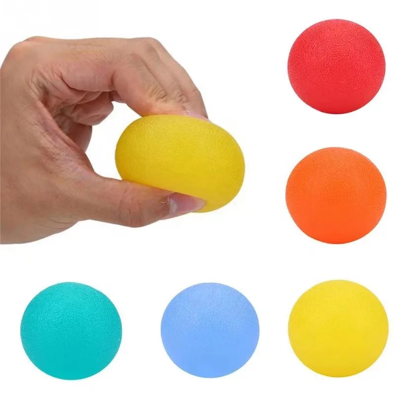 CW HGP016 Wholesale Multi Colors TPE/Silicone Egg Shape Hand Grip Strengthener Finger Exercise Squeeze Ball 4.5x6cm