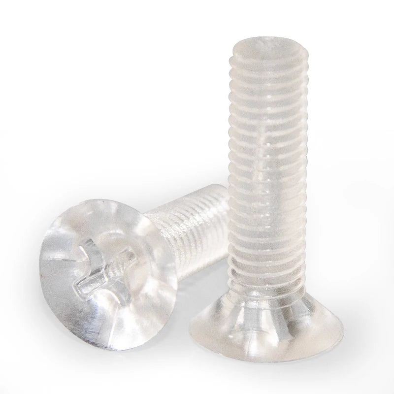 Plastic Cross Recessed Countersunk Head Polycarbonate PC Acrylic Screw Transparent Plastic Screw