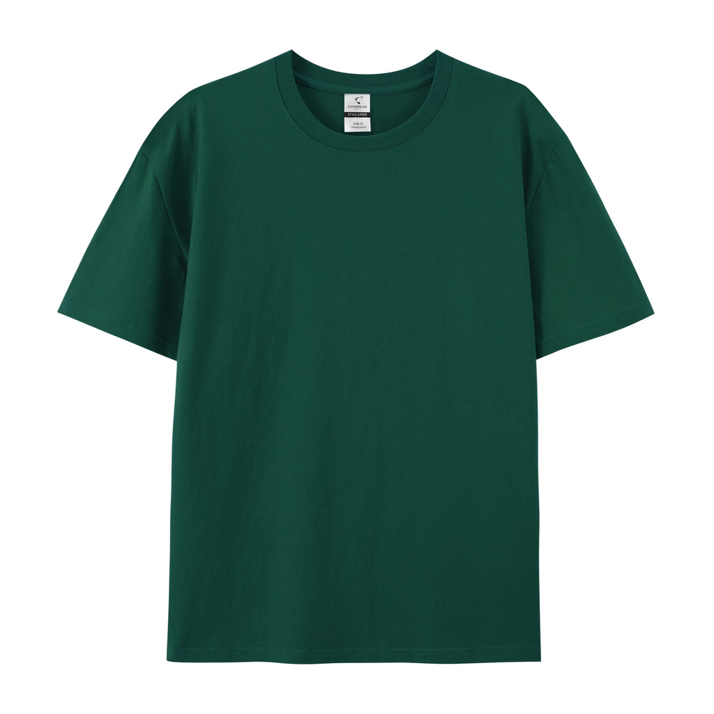 Embroidered logo 240g 100% Cotton White T Shirt Dropped Shoulders Blank Plain Oversized Mens Tshirt