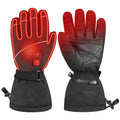 Winter Sports Electric Heated Gloves Half Leather Unisex Drawstring Closure Waterproof Touchscreen Long Battery Thermal