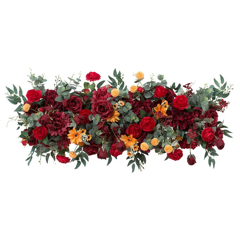 Decorative Centerpieces Arch Flower Runner Table Artificial Flower Row for Wedding Backdrop