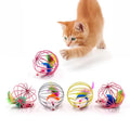 Interactive Cat Toys Mice in Cages Plush Mouse Balls Funny Cat Sticks the Mouse in a Cage Katten Increase the Wisdom Cat Toys