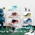 Acrylic Premium 2023 Hot Shoe Storage Organizer Boxes clear Stackable Transparent Sneaker Crates Shoe case Custom logo Wholesale