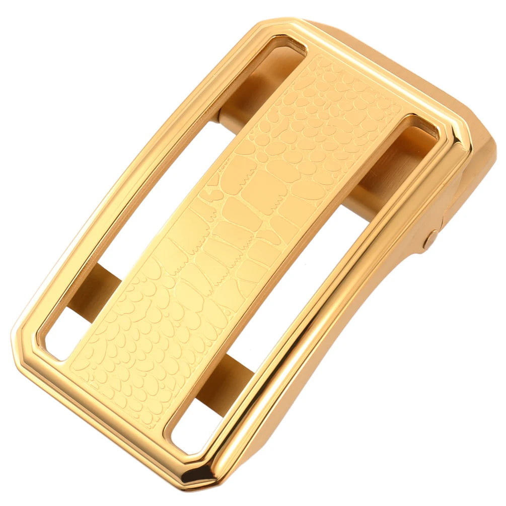 LY36-61344 Stainless Steel Automatic Buckle Formal Stainless Steel Ratchet Buckle Automatic Buckle Reversible Belt Buckle