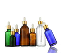 5ml-100ml Brown Super Crystal Glass Fine Oil & Eye Drop Bottles with Screw Cap Scale Dropper Sample