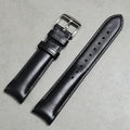 Good Quality Soft Luxury Curve End Common Fit 20mm Leather & Fabric Watch Band Strap