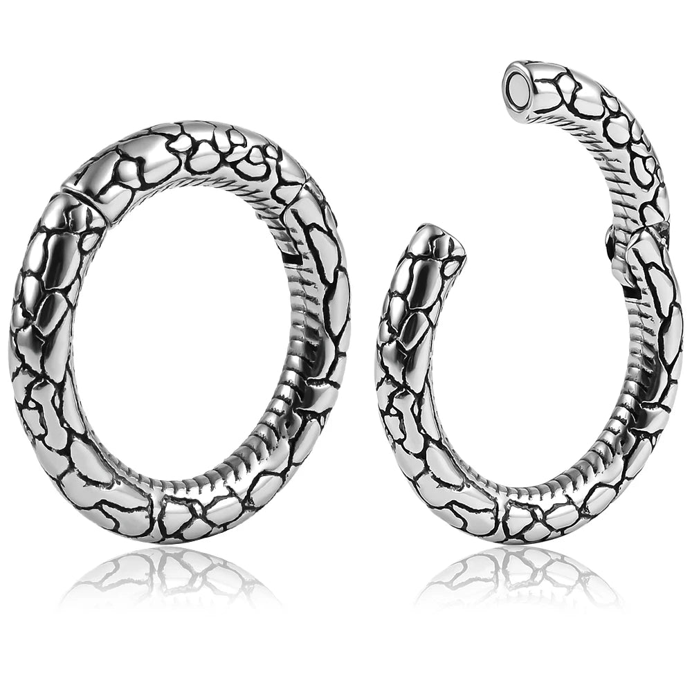 Evorte 316 Stainless Steel Classic Style Ear Circle Ring Hanger Weights Ear Plugs Tunnels Gauges Stretcher Gold Piercing Jewelry