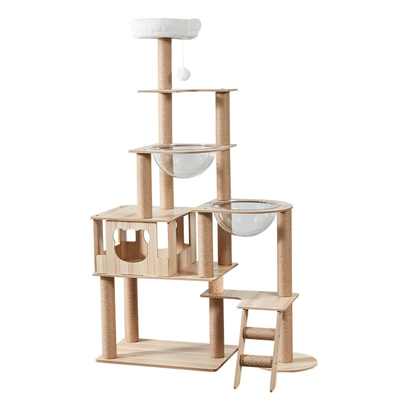 Wholesale 2023 Hot Sale Wooden Houses Entertainment Scratching Post Tower Platform Cat Tree with Good Quality and Fast Delivery