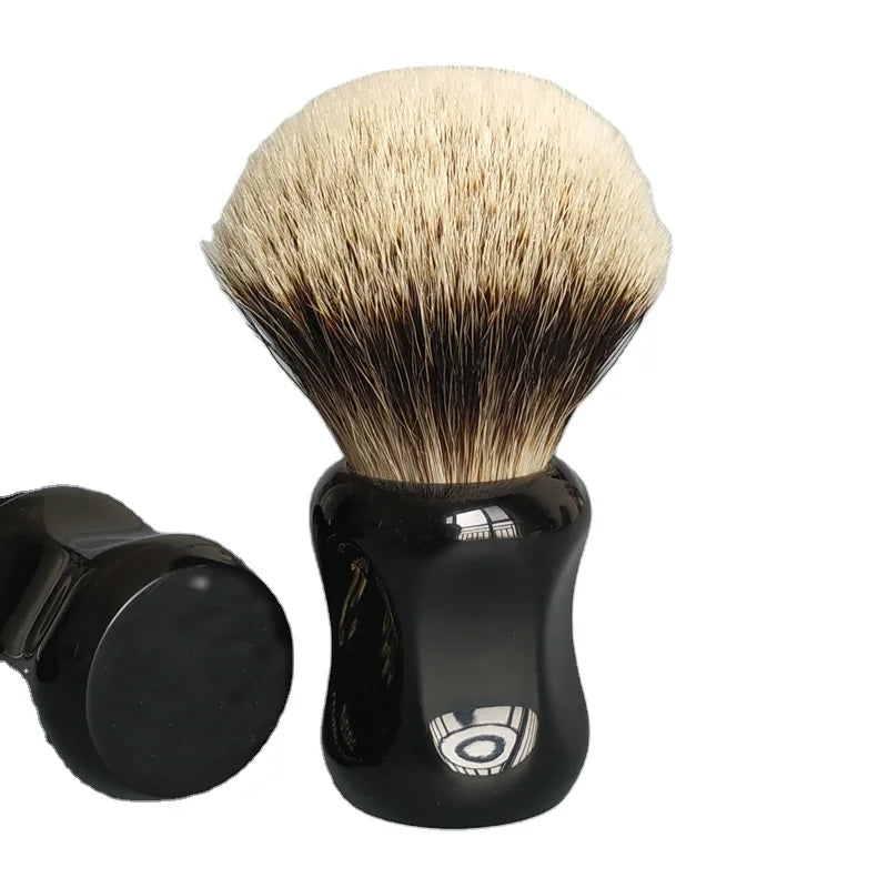 Dishi Hot Selling Two Band Badger Hair and Black Hexagon Handle Shaving Brush