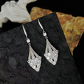 Ilona Fashionable Ladies Luxury Stud Earring Jewelry Copper 18K White Gold Plated Zircon Drop Earrings