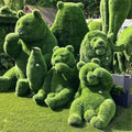 Customized Outdoor Theme Garden Large Plastic Artificial Grass Topiary Plants Hand-made Green