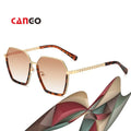 2022 Sunglasses Women Semi Rimless Sun Glasses Metal Uv400 Luxury Shades