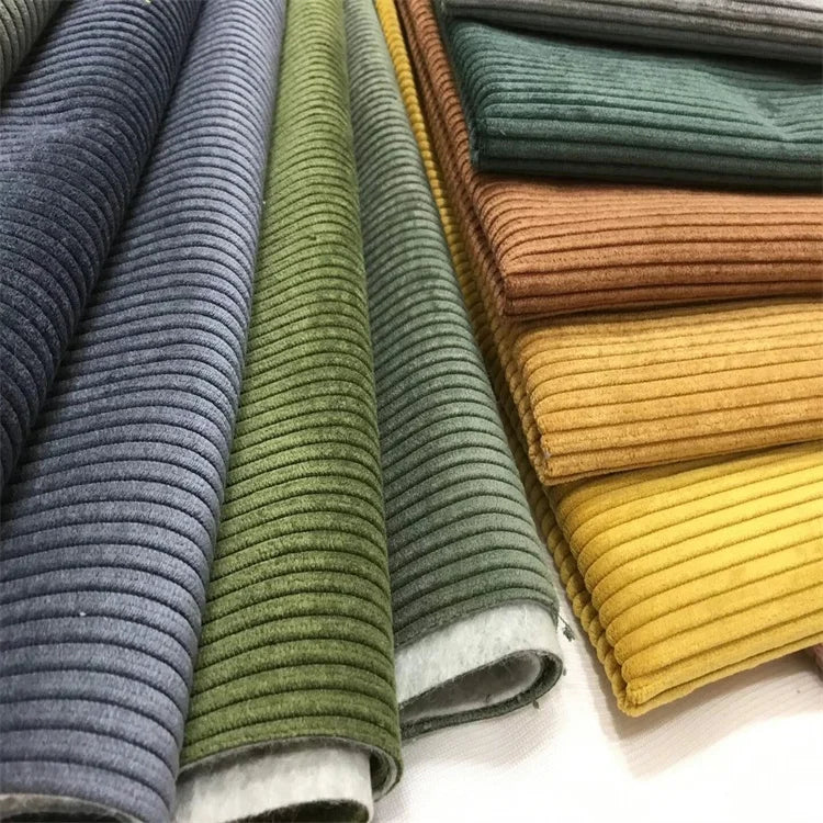 Hot Sale Stock Knitted Printed Velvet Corduroy Fabric 100% Polyester Wrinkle Resistant Girls Bags Accessories Home Textiles