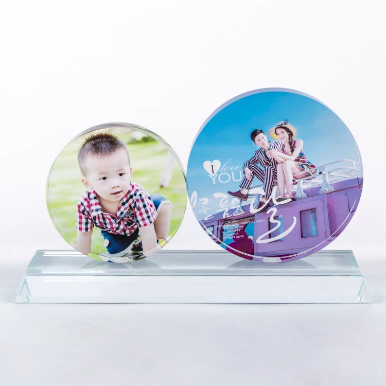 Hot Selling New Design Crystal Glass Photo Frame Custom Photo 3d Laser Engraved Crystal Photo Frame for Wedding Gift