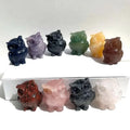 Wholesale Natural Rose Quartz Healing Stone Mini Crystal Animal Carving Carved Owl Other Crystal Crafts