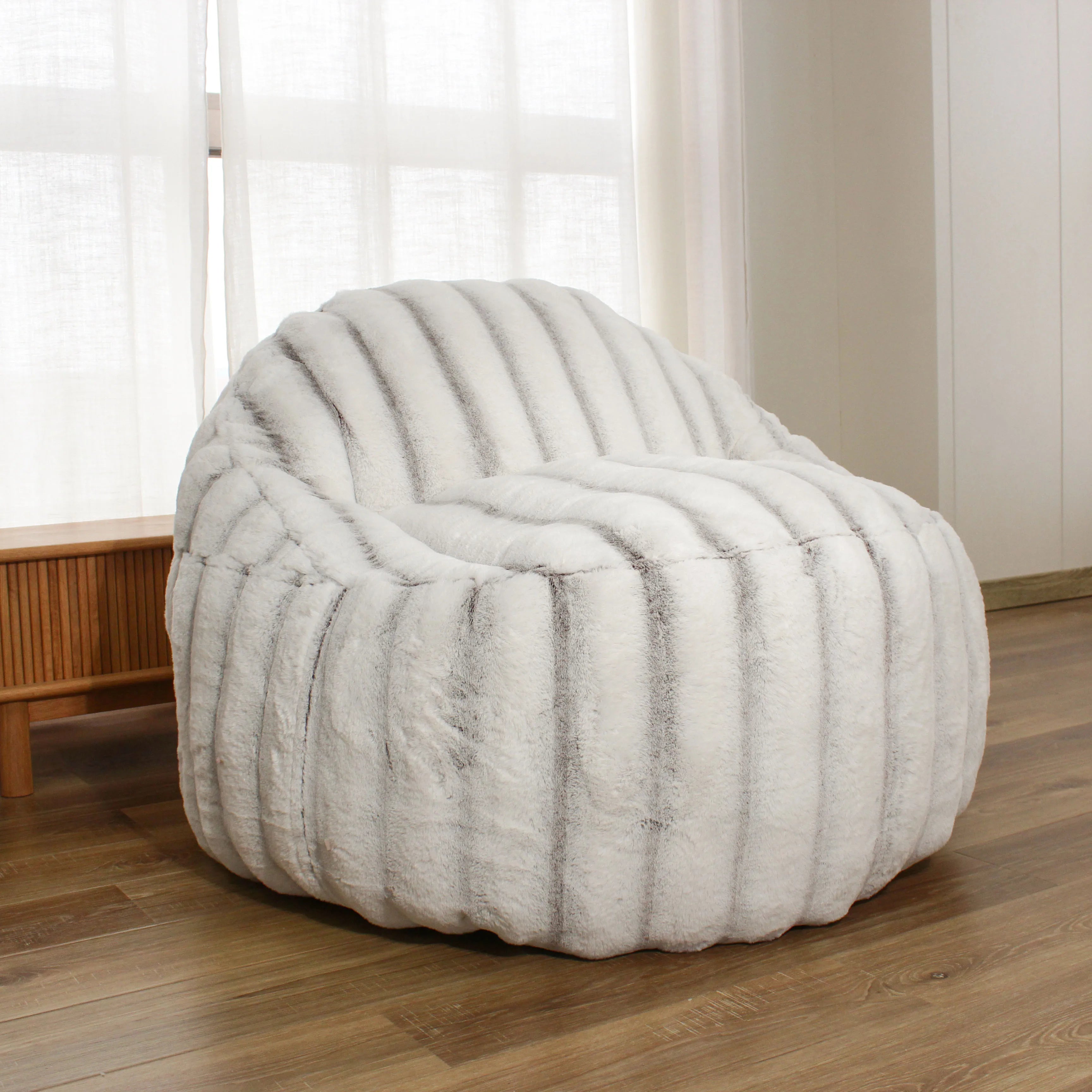 High Quality Modern Simple Minimalist Velvet comfort Fabric Leisure Lounge Reclining Living Room Bean Bag Chair