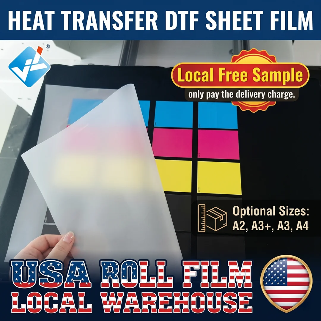 Hot Sale DTF Film Roll Heat Transfer Printing 37cm DTF Film Heat Press DTF PET Film 60cm 33cm 30cm 36cm