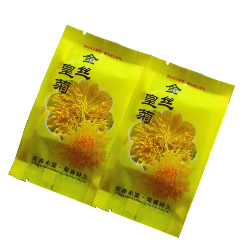 4022J Big Jin Si Huang Ju Soaked 7-8cm Blooming Chrysanthemum Tea Dried Gold Emperor Chrysanthemum