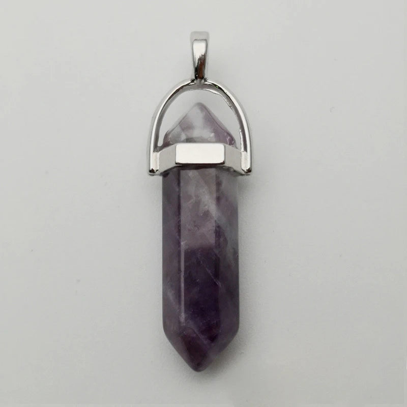 DIY Popular Present Natural Rock Stone Cabochon Pointed Pendulum for gifts