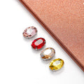 Factory Direct Sales 10*14mm Oval Crystal Rhinestones with Silver Claw DIY Jewelry Accessories Sew on Crystal Stones