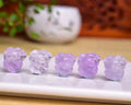Natural Quartz Healing Crystal Cartoon Figurine Carvings Lavender Amethyst butterfly Elephant for  Pendant
