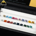 Goldleaf RTS Wholesale Asscher Cut Plating Full Multicolor Moissanite Diamond with GRA Certificate Moissanite Loose Gemstones