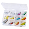 Wholesale Box028-B 3cm 3g 12pcs/box Colorful Metal Spinner Baits Kit Spoon Fishing Lures Combo Set