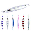 Wholesale LB021 12.3cm 60g Saltwater Slow Sinking Metal Jig Baits Luminous Lead Jigging Fishing Lures