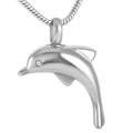 Dolphin Memorial Urn Cremation Jewelry Animal Urn Stainless Steel Ash Keepsake Ash Holder Dolphin Necklace Pendant Cremation Urn