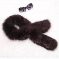 MWFur Winter Fashion Fox Fur Collar Scarf Hand Knit Women Fox Hair Scarves Winter Collar Soft Fox Fur Scarf