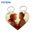 Ready to Ship Sublimation Wood Detachable MDF Double-sided Heart  Blank Keychains