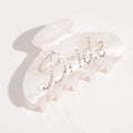 White Acrylic Bride Hair Claw Clip Wedding Gifts and Bachelorette Party Favors for Valentine's Day Party Decorations