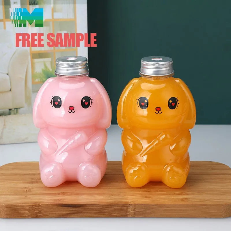 Wholesale Best Quality Quick Delivery Milk Cute Plastic Bottles Botella De Plastico Beverage Juice Plastic Bottles