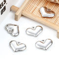 Wholesale Heart Shape Mirror Polished DIY Charm Key Infinite Love Jewelry Making Necklace Pendant