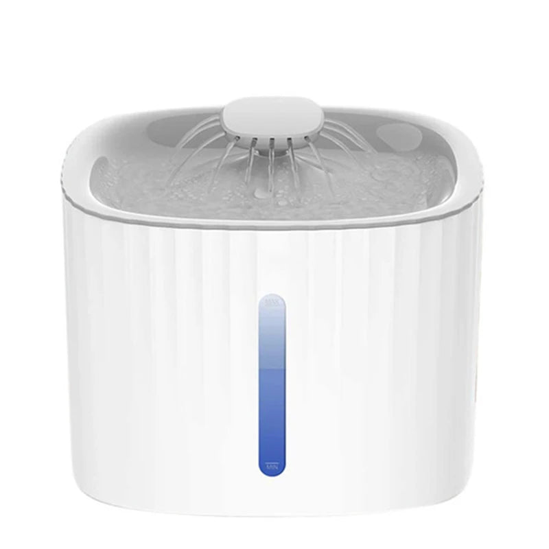 3L 100oz LED Light Low Volume Warning Water Fountain Pet Drink Water Dispenser With Filter