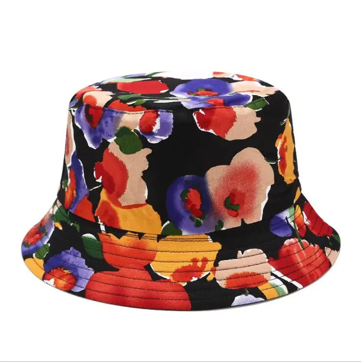 China Manufacturer Custom Made Quality Printing Reversible Floral Bucket Hat Caps for Autumn