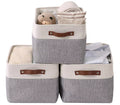 Sturdy Foldable Linen Storage Basket Fabric Rectangular Storage Basket Set for Home